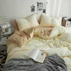 可定製套件無印風四件套親膚磨毛床單被套床笠學生宿舍三件套批發