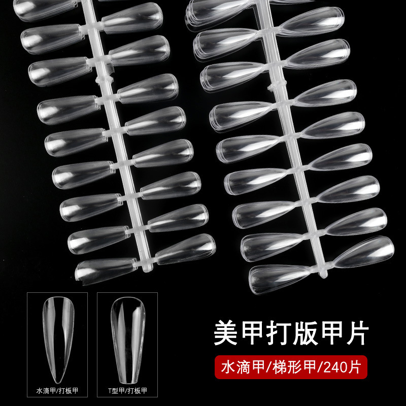 Fake nails for manicure drop-shaped