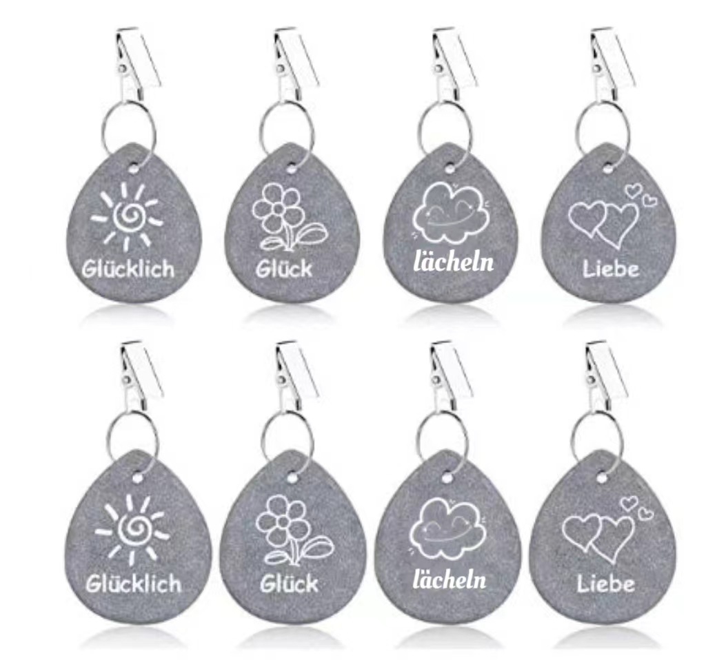 Colgante para mantel, clip para mantel, colgante para mantel con logotipo grabado, colgante con patrón láser, mármol simple