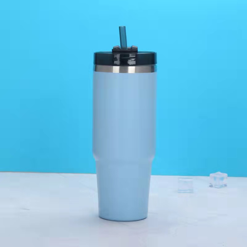 Comercio exterior nuevo 20oz 30oz acero inoxidable doble capa de aislamiento térmico refrigerante taza de paja taza de hielo taza de automóvil