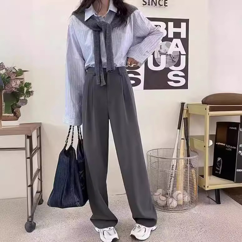 New Velcro Small Trousers Men's Spring Draped Nine-point Casual Joker Small Trousers Haren Pants Men's