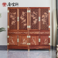 红木家具大果紫檀书柜储物柜落地新中式收纳展示柜书橱简约现代