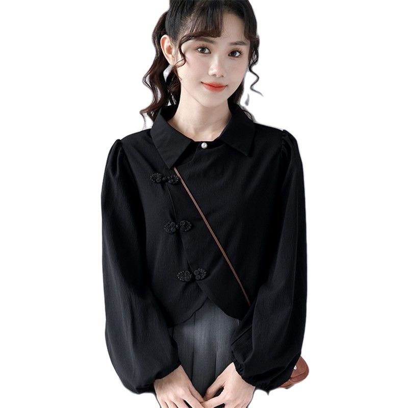 Spring apricot colored autumn design short shirt