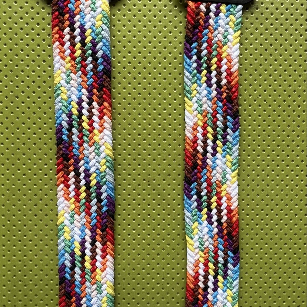 Ремешок из разноцветной плетеной ленты для Apple Watch Rainbow Woven - Совместимый браслет/ремешок для Apple Watch, многоцветный нейлоновый плетёный
