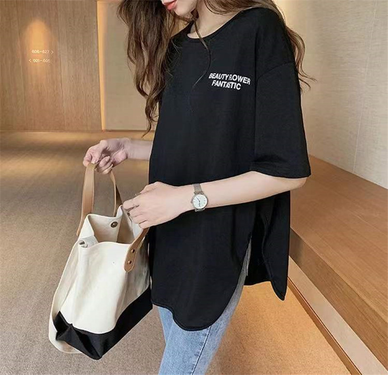 Cross-Border Aliexpress Large Size New Fashion Printed Short-Sleeved T-Shirt Women's Loose Casual Lazy Top Half-Sleeved T-Shirt