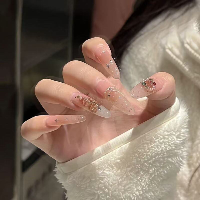 Handmade Wearable Armor Christmas Wreath Stereo Christmas Tree Temperament White Detachable Flash Student All-match Manicure