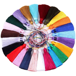 DIY jewelry accessories color more than 8Cm short fat tassel Chinese knot clothing bag bun rayon tassel tassel