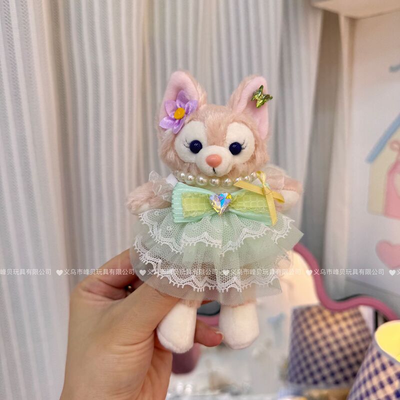 玲娜貝児の青い真珠のお姫様のスカートはぬいぐるみのかばんをつけてキーホルダーのメーカーを包んで直接販売します。|undefined