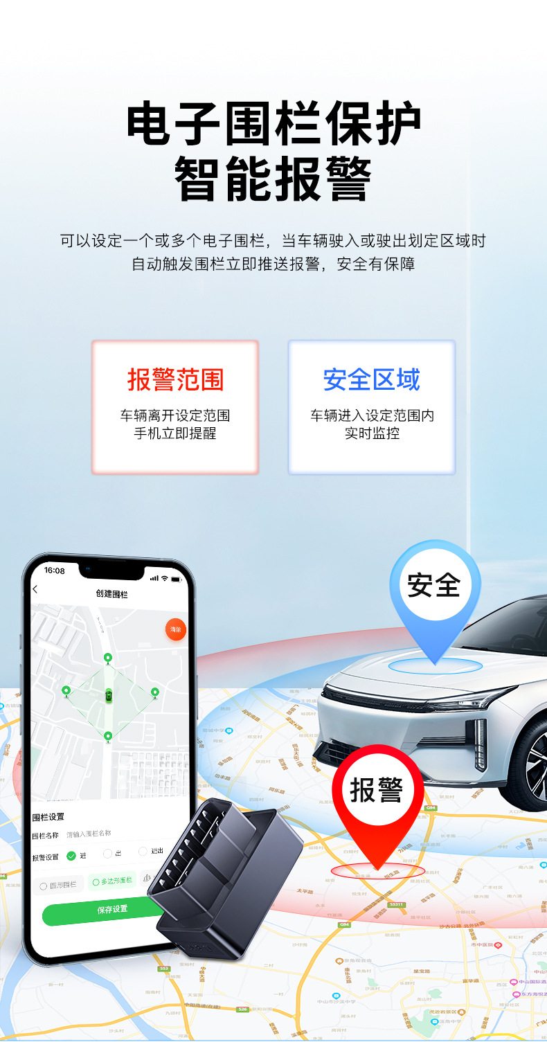 Plug-And-Play Obd Type Beidou+Gps Tracker for Vehicle Tracking, Anti-Theft Management, Car and Taxi Locator
