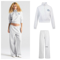SKIMS カーダシアン レトロ アメリカン プルオーバー スウェットシャツ ストレート パンツ LIGHTWEIGHT FLEECE