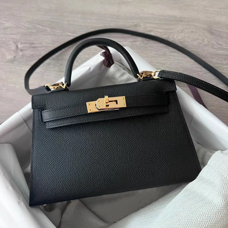 Palmprint Cowhide 2nd Generation Kelly Bag 2025 New Mini Genuine Leather Portable Shoulder Crossbody Leather Women's Bag