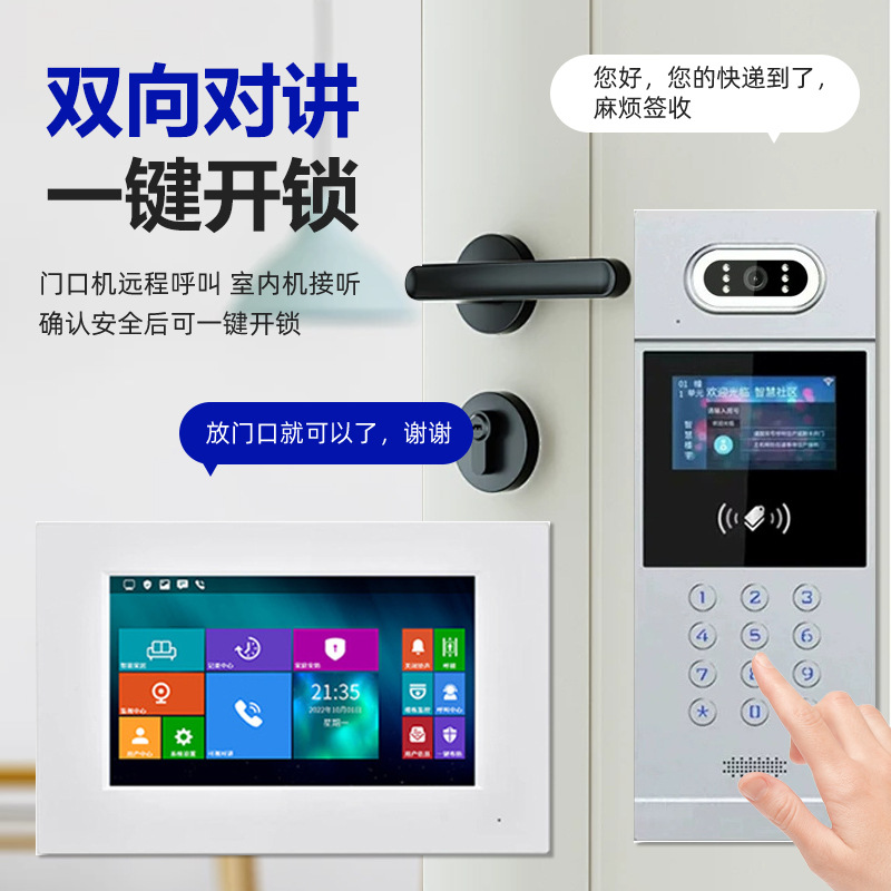 Sistema de control de acceso de intercomunicación de edificios unidad de entrada de video de alta definición bidireccional teléfono móvil abierto remoto