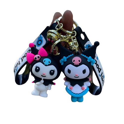 Japanese-style Sanrio Chloé mini figure keychain, 3D couple gift, car and bag ornament