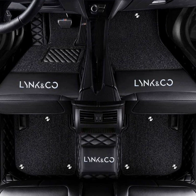 Suitable for Lynk & Co 01 floor: Modelə uyğun ayaqaltı - lynk-co-01-double-layer-pure-black-black-silk-loop
