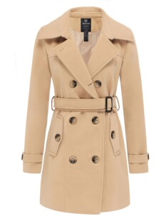 R 56171 Classic Double Breasted Trench Coat �����L�� ��