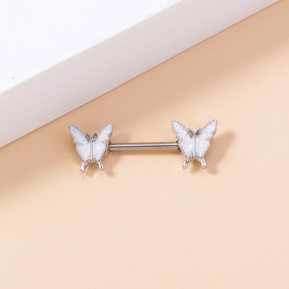 fashion enamel porcelain drops glitter milk ring cute butterfly milk nailspicture5