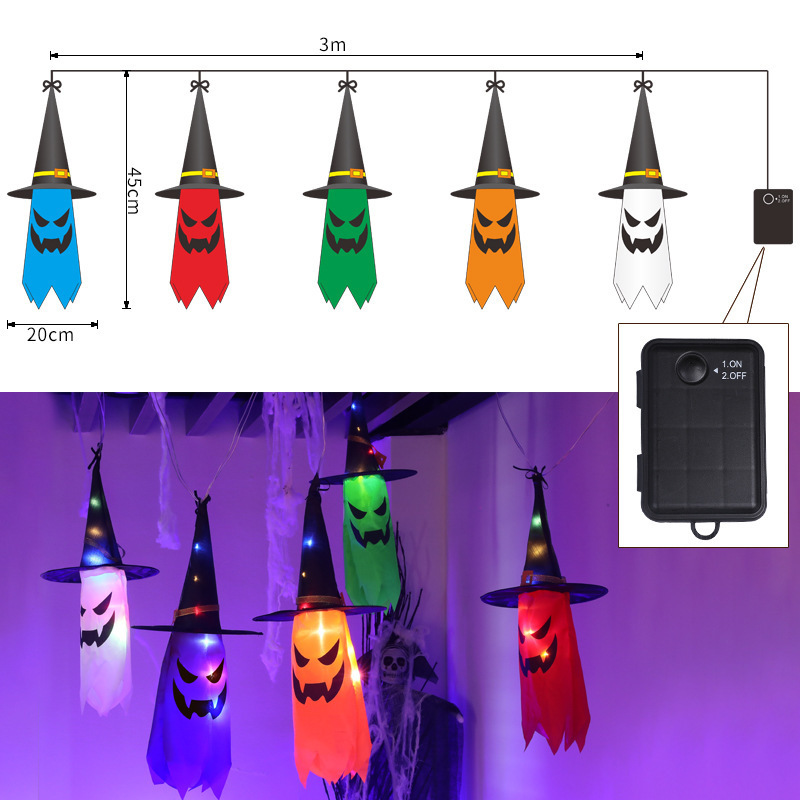 ハロウィン装飾、ランプ小道具、シーンレイアウト、カボチャランプ装飾品、屋外吊り下げ照明、カラーライト、ストリングライト、クロスボーダー|undefined