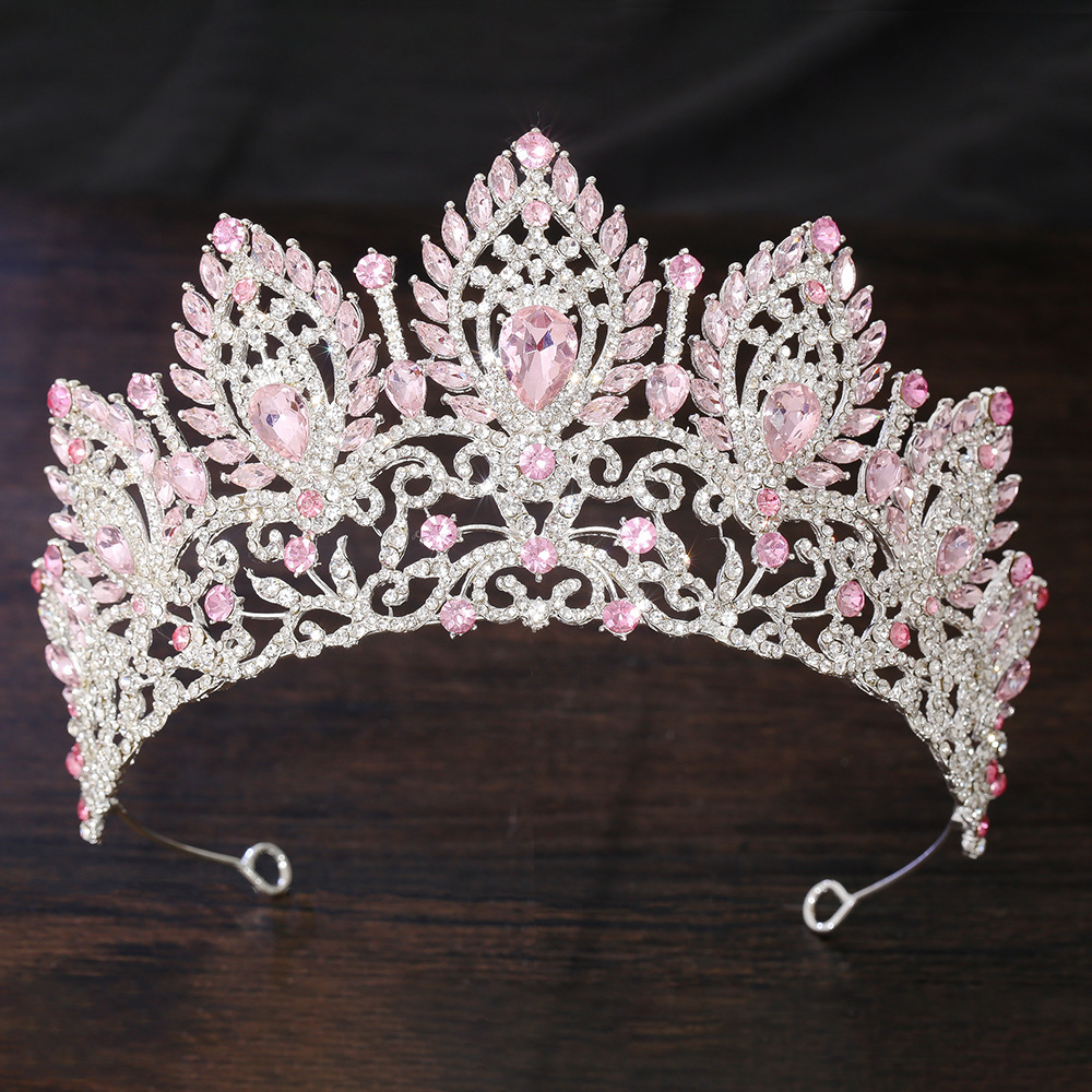 Fábrica al por mayor nuevo tocado de corona de cristal accesorios para el cabello nupcial sentido de alta gama corona europea y americana cumpleaños boda transfronteriza