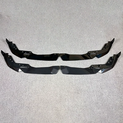 Suitable for 23 Bmw G20G28Lci New Three Series Bright Black Mp Front Lip Front Shovel Two-Stage Punch-Free Front Lip (Big Surrounded) - glossy-black