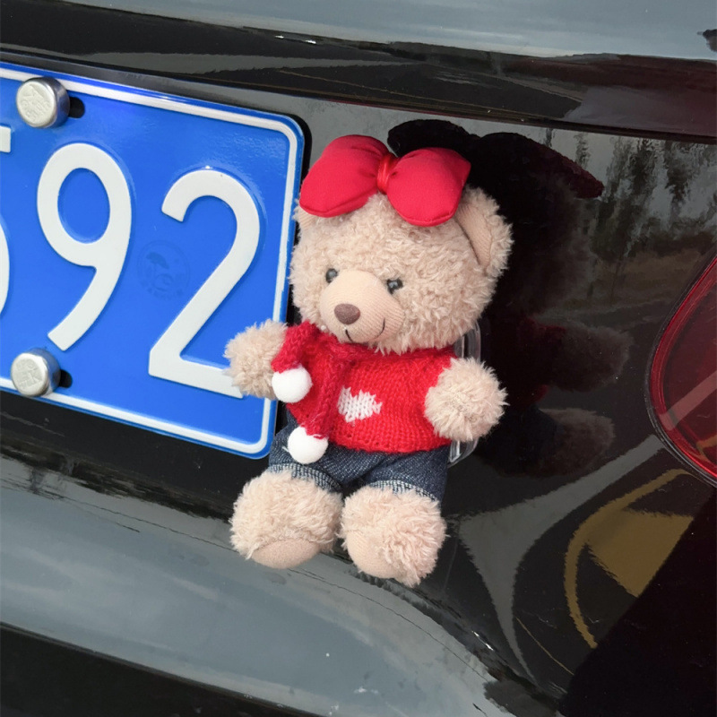 車のトレーラーテールペンダント漫画かわいいクマの尻尾お尻人形装飾ステッカー車の外側のトランク人形|undefined