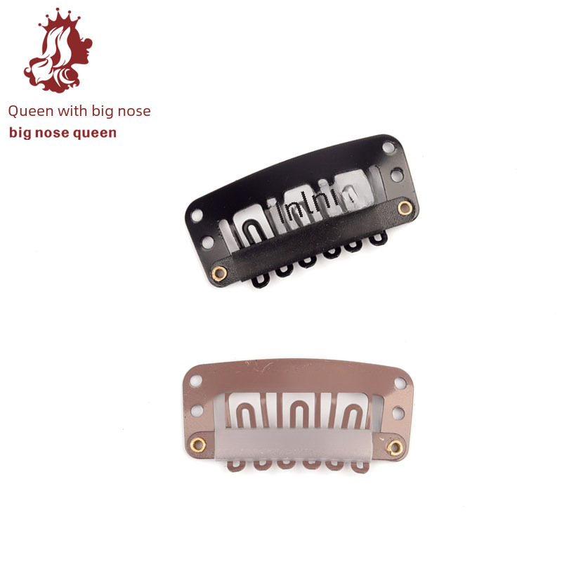 3.2cm six-tooth wig hair extension BB clip metal paint DIY head accessories hair clip beret clip_voghion.com