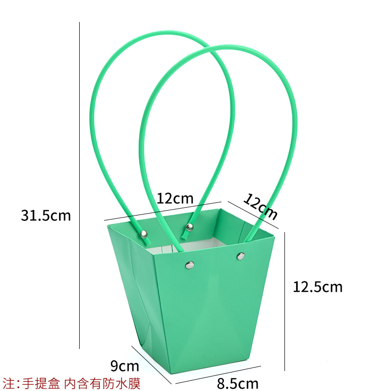 Bolso especial transfronterizo para flores, descuento al por mayor, bolsa trapezoidal de papel kraft impermeable, bolsa de embalaje de regalo, bolsa de ramo