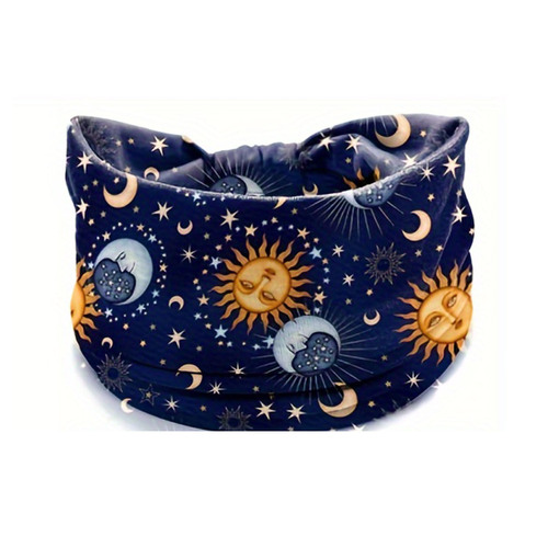 TEMU Cross-border Bestselling Fashion Wide-Brim Bohemian Yoga Fabric Headband Sweat-Proof Absorbent Elastic Cotton