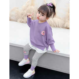 女童春装春装2025新款春秋韩版儿童卫衣两件套女宝宝网红小童童装