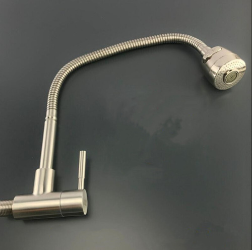 304 stainless steel in-wall single cold water faucet kitchen balcony laundry pool 360 degree rotating faucet horizontal