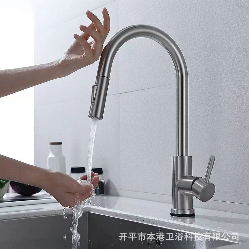 Выдвижная индукционная кухонная плита Intelligent Touch 304 с горячим и холодным краном, раковиной и выдвижной мойкой с распылительной головкой