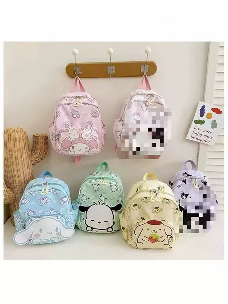 Cartoon Cute Elementary School Backpack for Children, Kindergarten Baby's Spine-Protecting and Weight-Reducing Backpack in Sanrio Style
