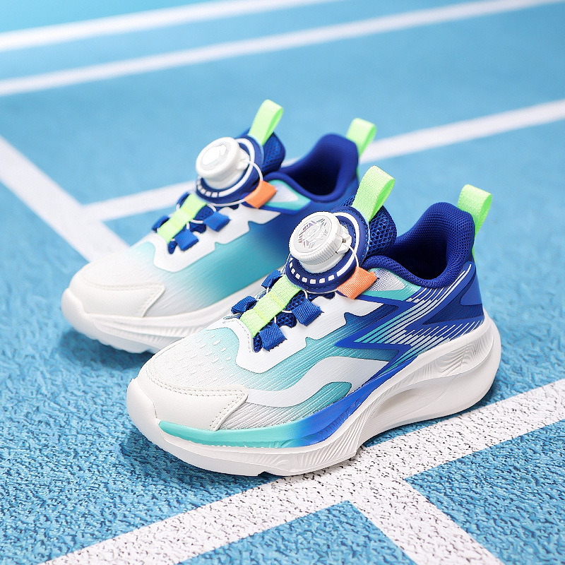 Zapatos para niños 2025 otoño nuevos zapatos de malla para niños botones de botón para estudiantes de primaria zapatos de carreras casuales para niñas