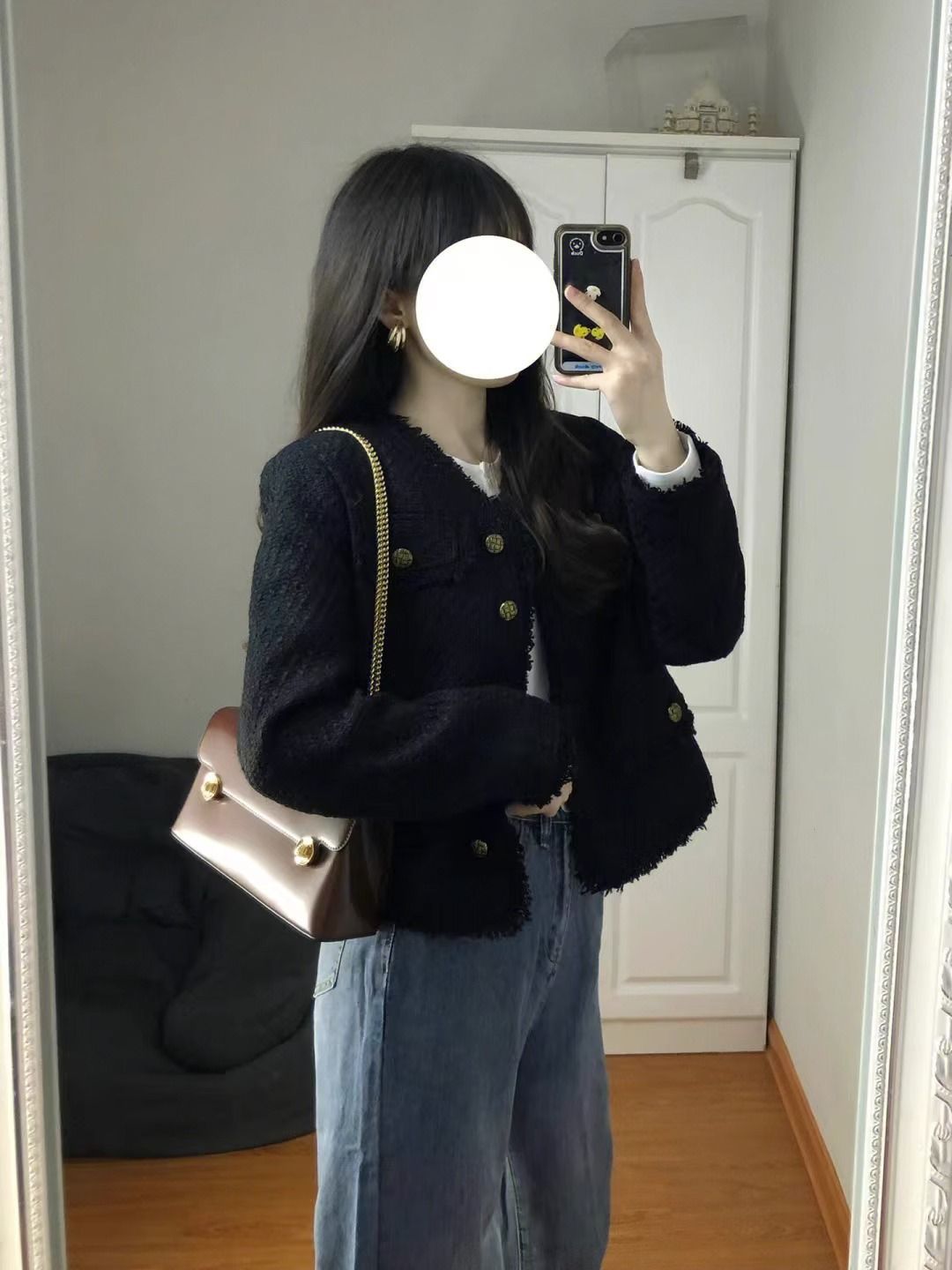 Black Chanel-Style Jacket for Women 2025 New Spring and Autumn French High-End Socialite Petite Short Top