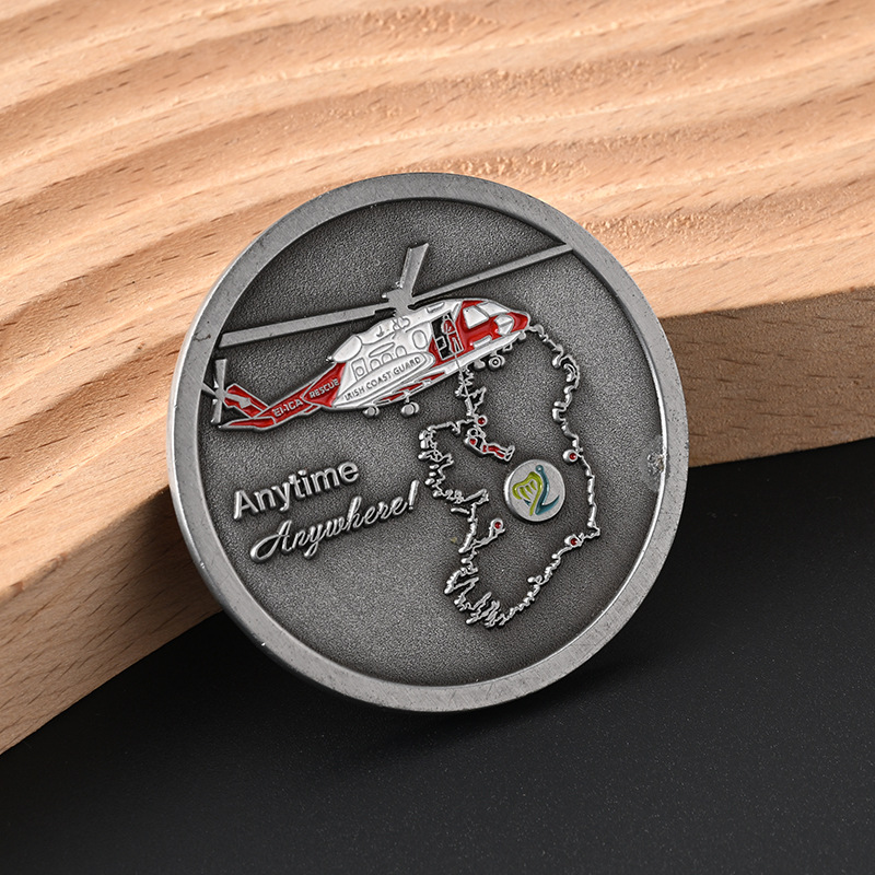 Fabricante de monedas conmemorativas de metal al por mayor, insignias para empleados de atracciones turísticas, insignias coleccionables, monedas de oro, monedas de plata, monedas de doble cara