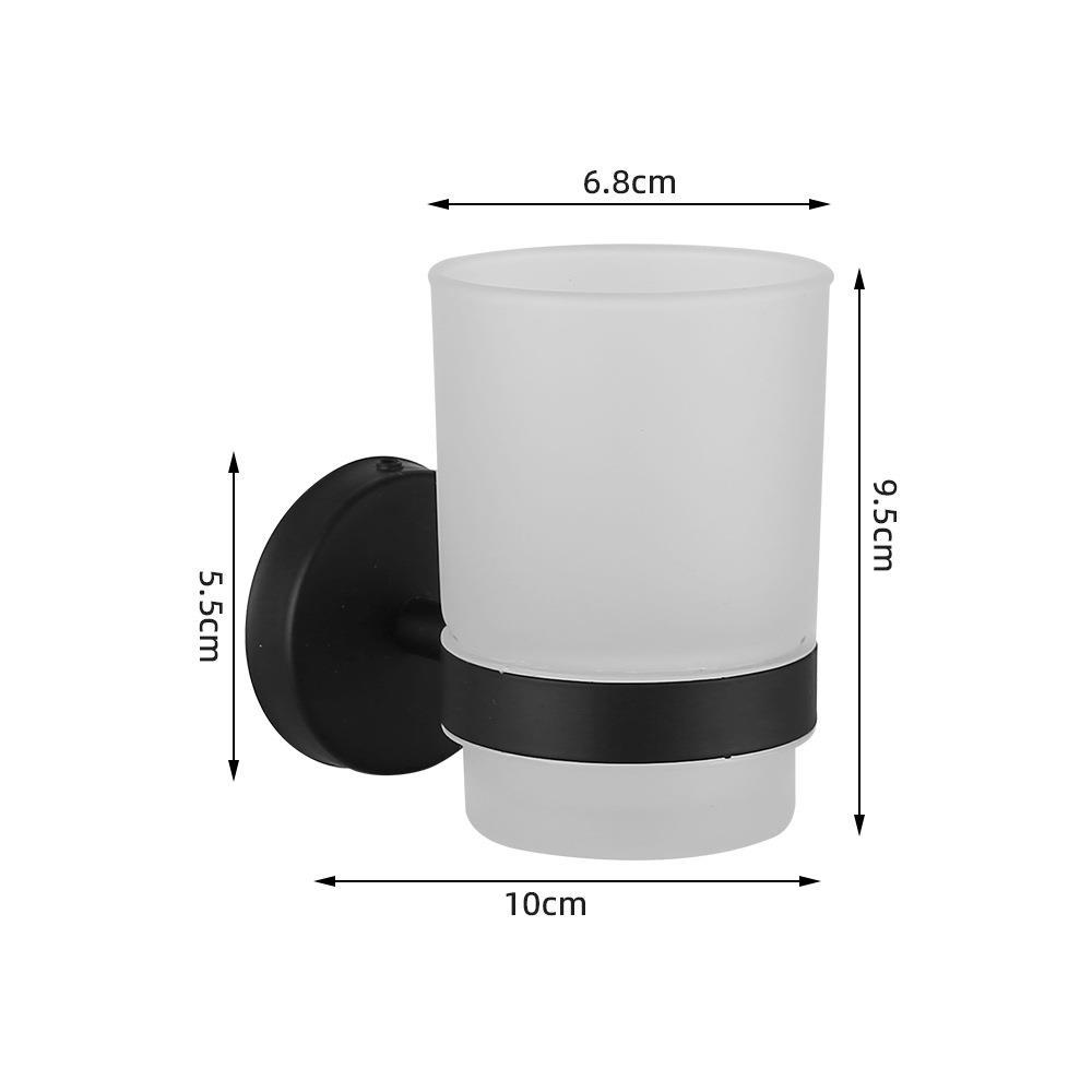 Baño colgante conjunto de acero inoxidable seis piezas toallas toallas barra toallas toallas toallas un gancho anillo conjunto colgante de pared