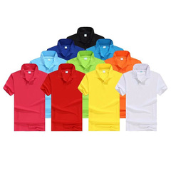 翻領廣告衫印字夏季polo翻領短袖廣告衫定印製logo教師T恤文化衫