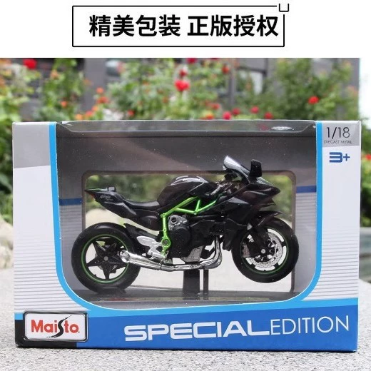 Kawasaki, мотоцикл, реалистичная модель автомобиля, игрушка, масштаб 1:18, амортизатор