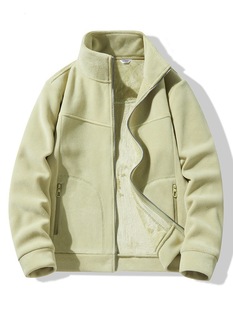Outdoor Sports Polar Fleece Fleece Women's 2024 Autumn and Winter New Thickened Warm Cardigan Casual Collar Top