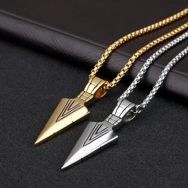 Collana con ciondolo a freccia vintage uomo in lega personalizzata_voghion.com