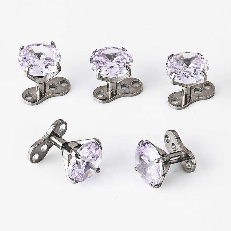 Pointed titanium steel lip stud product view