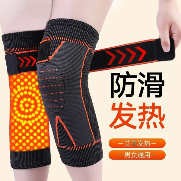 Strap-On Knee Pads for Warmth in Summer, Suitable for Men and Women with Old Cold Legs, Joint Heating with Mugwort, Heated Leg Warmers for Autumn and Winter, Non-Slip