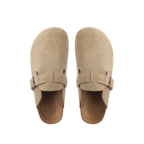 【】Birkenstock Women's Thick-Soled Height-Increasing Birkenswith Open-Toe Half Slippers | Spring/Summer Slip-On Loafers for Lazy Days