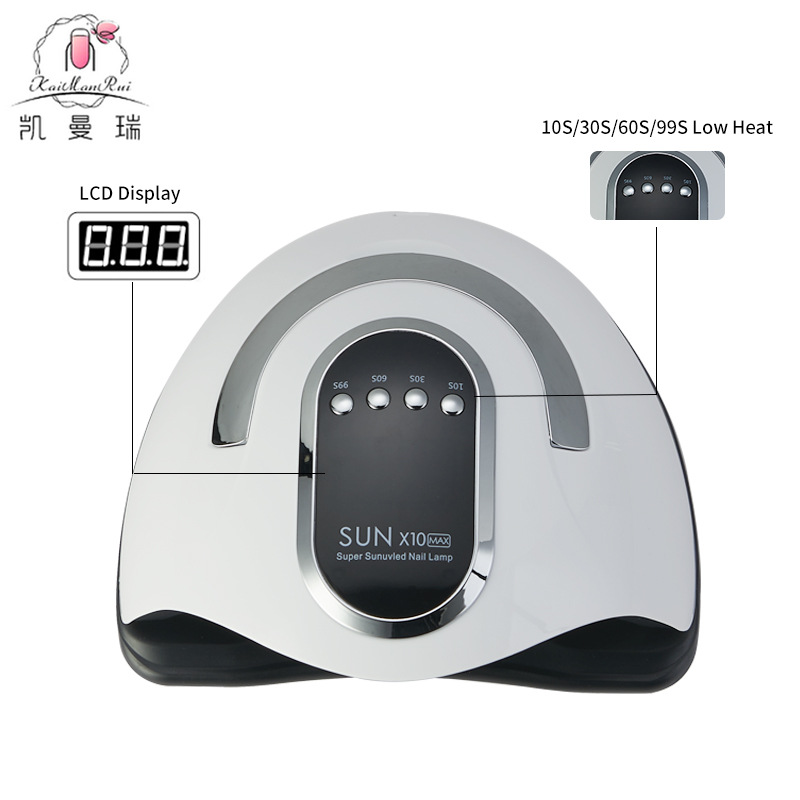 Lámpara inteligente para uñas, máquina de secado rápido de esmalte de uñas en gel, lámpara de fototerapia de 280W de alta potencia, máquina de terapia de luz para curado de uñas, transfronteriza