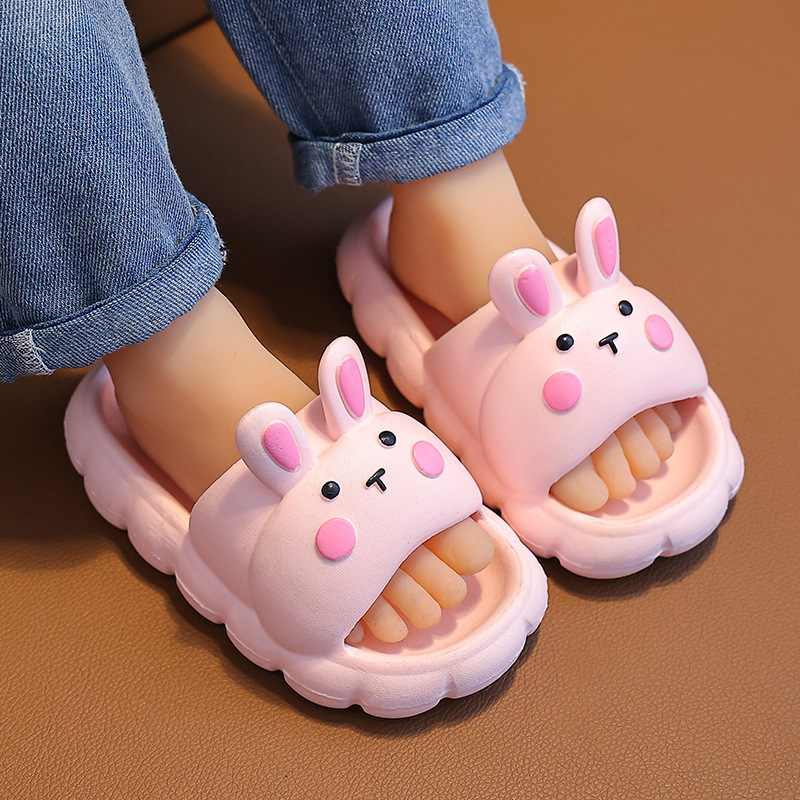 Children's Slippers Cartoon Parent-child Rabbit Girl Summer Indoor and Outdoor Girl Anti-slip New Style Slip-on Feeling Sandals