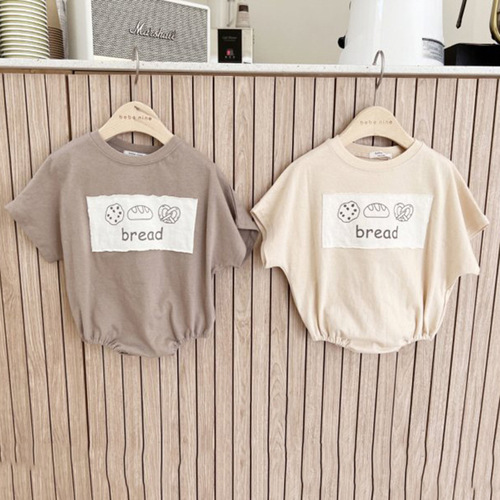 Baby one-piece outfit for summer, thin, loose fit, triangular T-shirt, pants for crawling, South Korean version