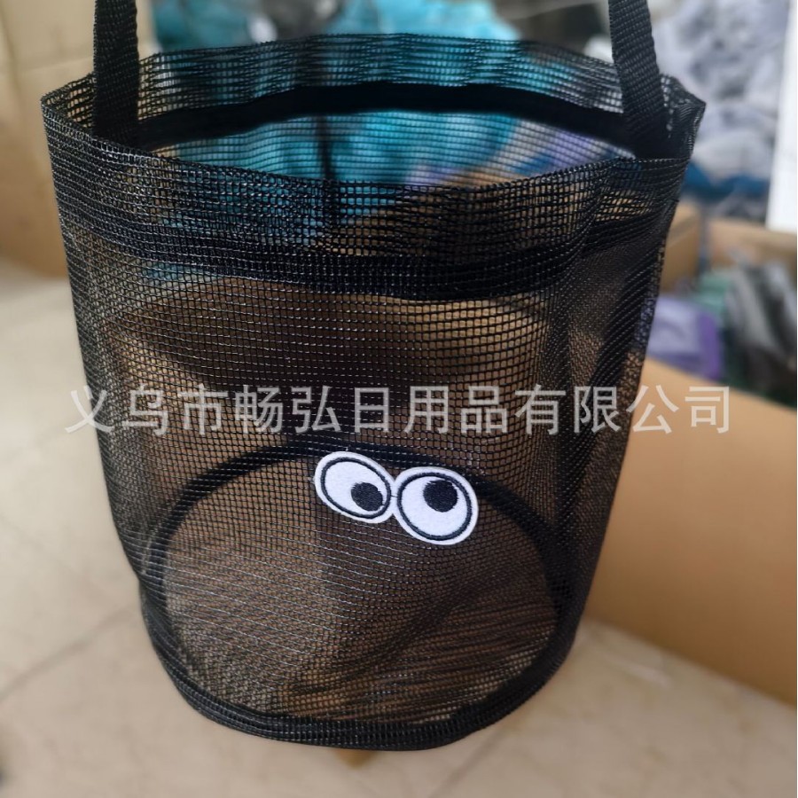 Bolsa almacenamiento playa malla 3D redonda, cubo arena juguete organizador niños, nuevo producto Amazon.