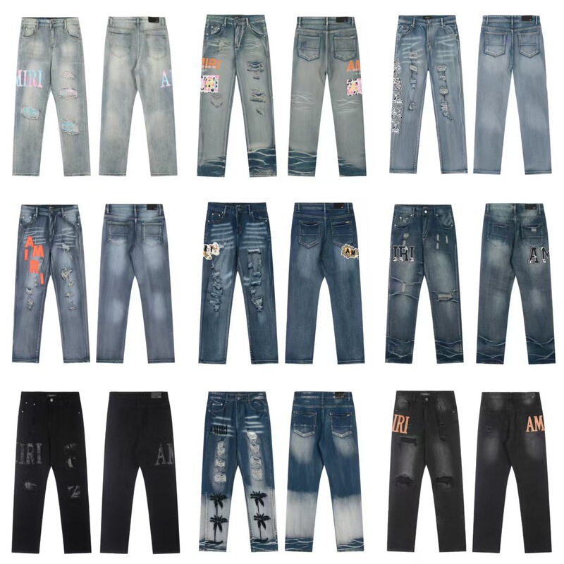 26 New Am Foreign Trade Slim Fit Stretchy All-Season Patchwork Cotton Elastic Embroidered Leather Label Distressed Print Fashion Men's Jeans 26 New Am Foreign Trade Slim Fit Stretchy All-Season Patchwork Cotton Elastic Embroidered Leather Label Distressed Print Fashion Men's Jeans