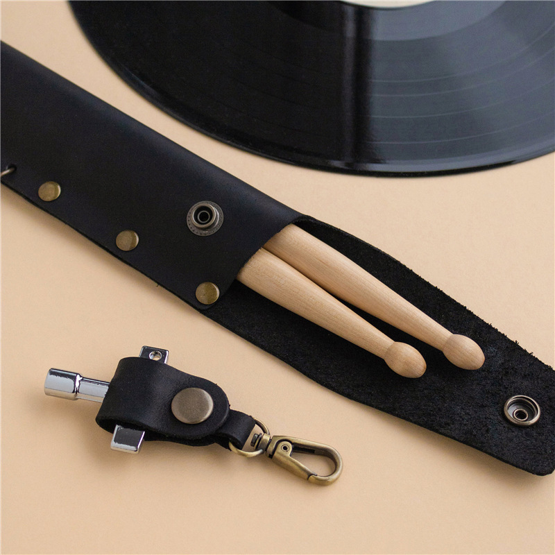 現品DrumStick収納バッグ個ドラムスプレゼントドラムスティックケース革スタンドドラムスティック皮カバードラムスティック袋|undefined