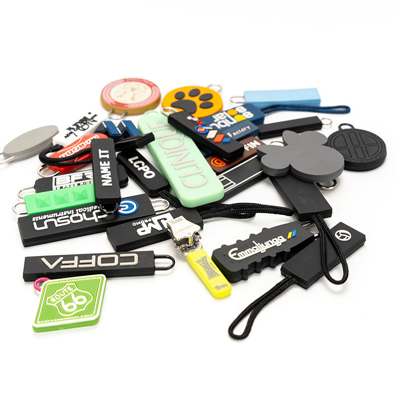 硅胶拉尾定制服装配件拉链配件pvc软胶拉头定制硅胶logo拉链头厂