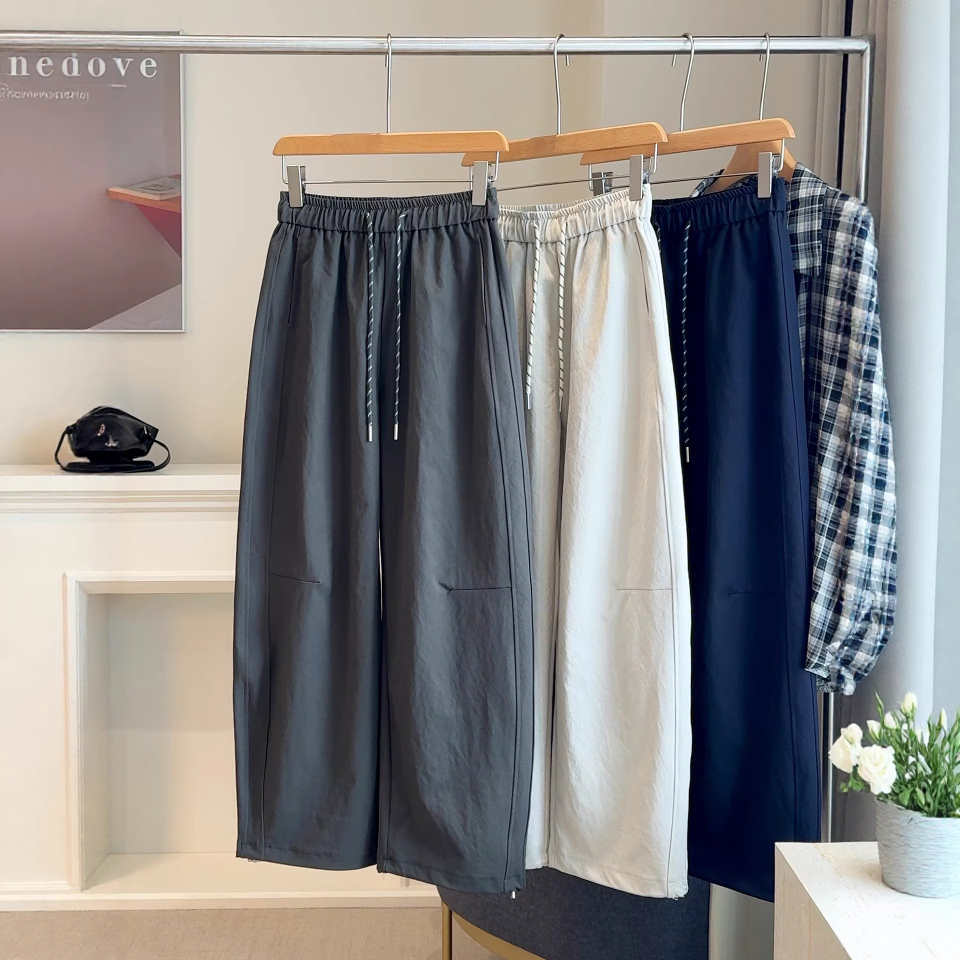 Elastic Waist Versatile Casual Balloon Harem Pants for Women 2025 Spring and Autumn High Waist Slimming Loose Scimitar Pants Granny Pants